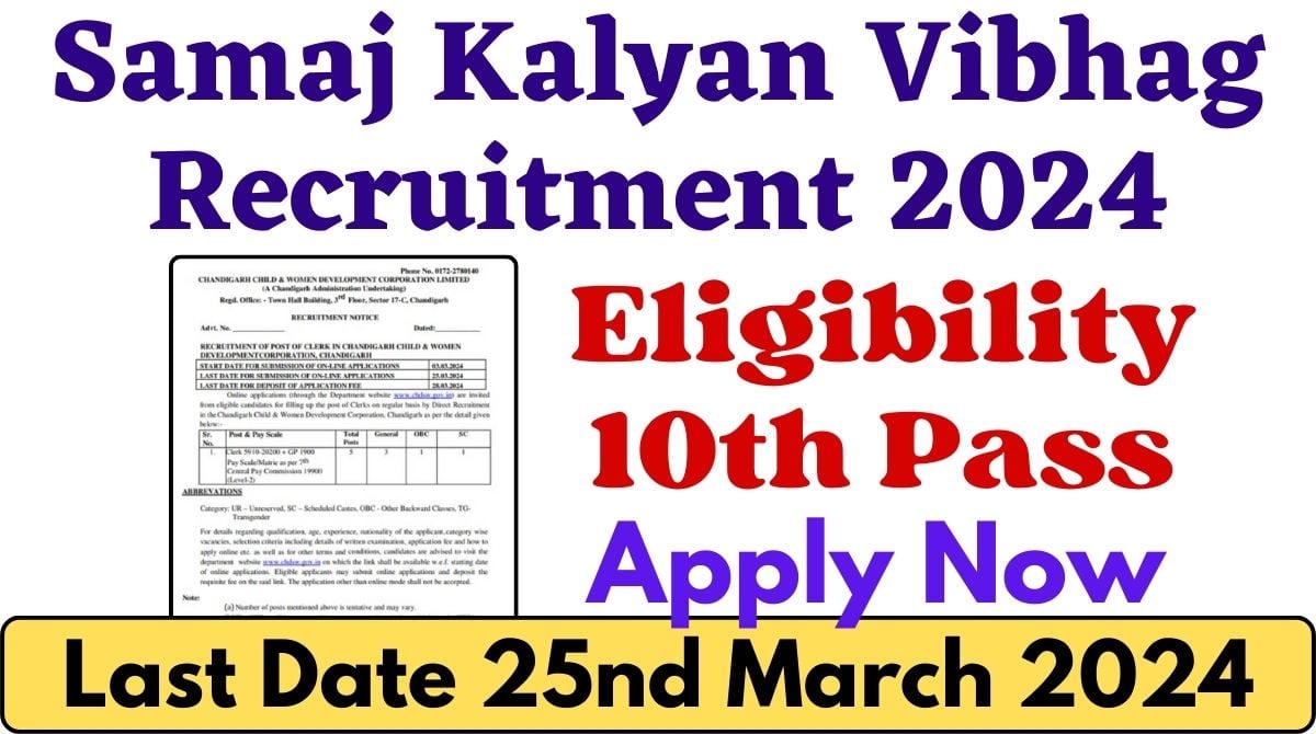 Samaj Kalyan Vibhag Recruitment 2024